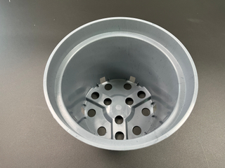 Прочная литьевая форма, матовый серый цветочный горшок для садовых плантаторов из полипропилена