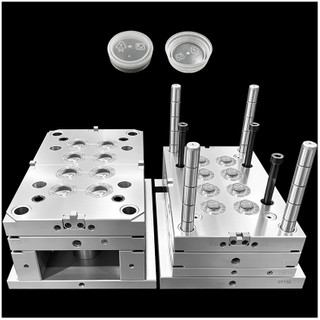 Высокопроизводительная 1*8-полостная пресс-форма пищевого качества HDPE Pin Point Gate 1.2344 HRC48-50 Стальная полированная поверхность Пластиковая форма для литья под давлением